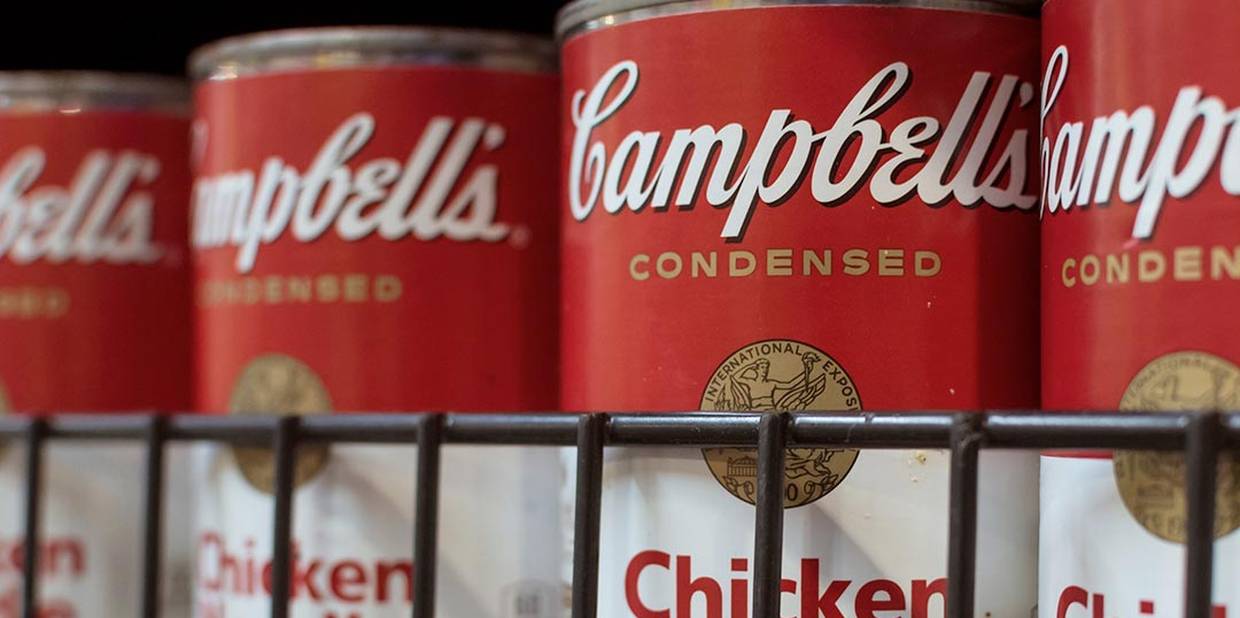 Latas de sopa Campbells