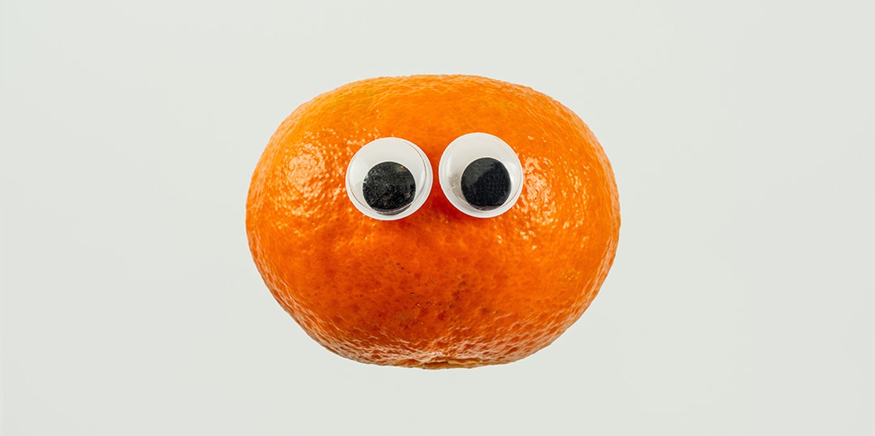 Imagem mostra fruta com olhinhos