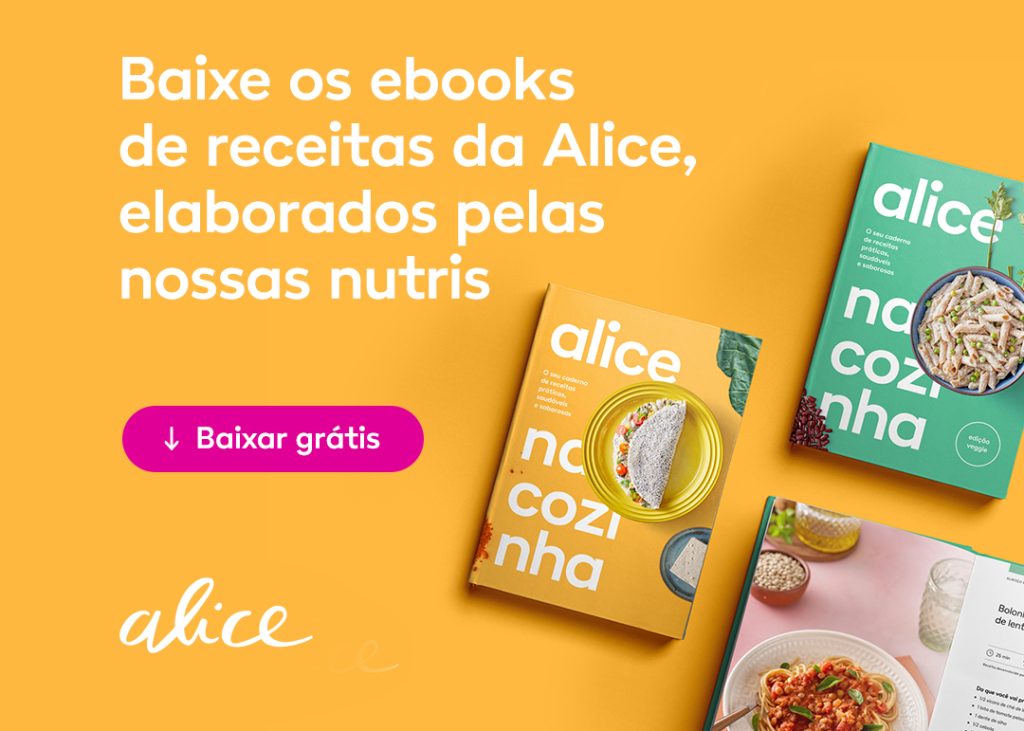 Ebook de receitas saudáveis Alice na cozinha