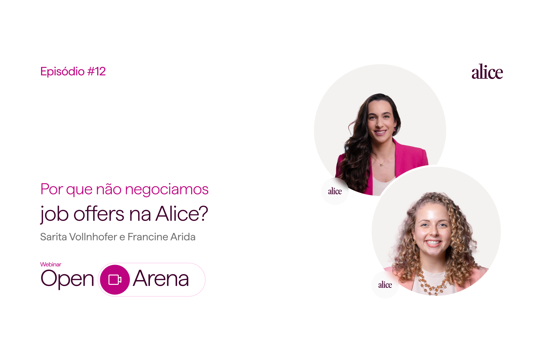 Por que não negociamos job offers na Alice?