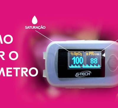 Oxímetro de dedo: medindo a saturação e frequência cardíaca